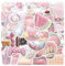 Cute Pink Girl aesthetic sticker, 63 Stück Rosa Süße Aufkleber Sticker, Room Cute Decor, Coquette, Clean Girl Aesthetic, Anime Aufkleber Für Laptop Koffer.
