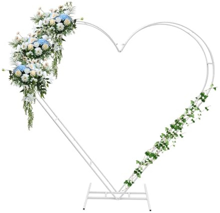 Herz Bogen 2m×2.1m, Ballonbogen Gestell mit Tragfähigkeit von 22.05lbs, Traubogen für Hochzeit, Babyparty und Jubiläum
