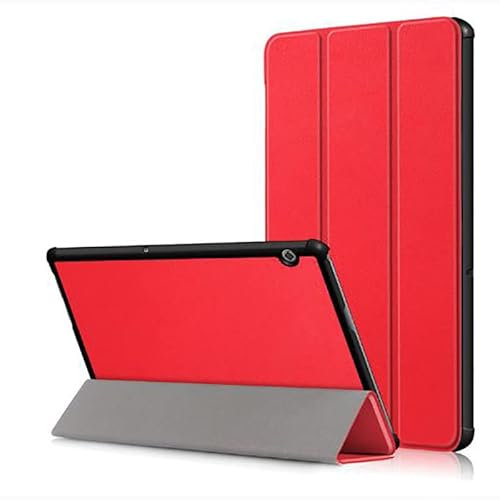 AKLiSa Funda protectora para tablet Huawei MediaPad T5 de 10.1 pulgadas, AGS2-W09/W19/L03/L09 con función atril (rojo)
