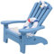 TOPPERFUN Strandkorb Dekoration nautisch klein Blau Muschel Figur Holzstuhl strandstuhl Miniaturstuhl Mikro-Landschafts-Miniatur-Strandkorb Mini-Strandkorb mit Mikrolandschaft hölzern Blue
