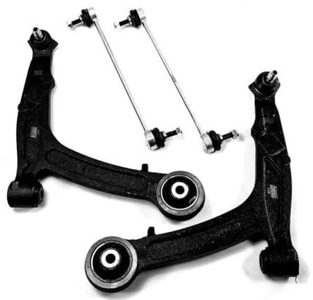 Hajus 4071258 Satz Querlenker Traggelenk Koppelstange Vorne Links Rechts 50703128S1 kompatibel mit Fiat Panda 169