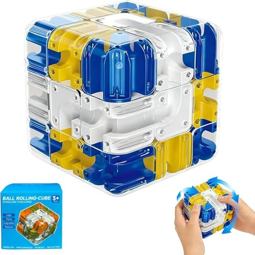 3D perplexu kugellabyrinth zauberwürfel 3x3 Labyrinth-Puzzle,Komplexes Spielzeug Mit Rollenden Kugeln,pädagogisches sensorisches Spielzeug,verbessert das räumliche Vorstellungsvermögen,baut Stress ab