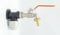 MDPE Compression Wall Plate Elbow (20mm) with 1/2 Nickel Plated Brass Lever Tap