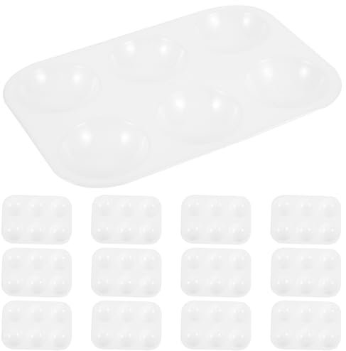 ROSENICE 12 Stücke Mischpalette für Künstler Wasserfarben Öl Acryl Malerei (Weiß)