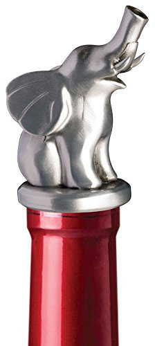 Chris's Stuff Stainless Steel Elephant Wine Aerator Pourer - Deluxe Decanter Spout for Robust Red and White Wine - Pour Amore Bottle Pourer/Stopper & Air Diffuser by