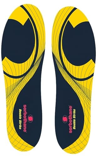 Sorbothane Double Strike Insoles, Men & Women - Shock Absorbing, 7 UK | Trim-to-Fit, Cushioned Support - Ideal for Walking, Hiking, Golf, and Work Boots, Breathable and Antibacterial