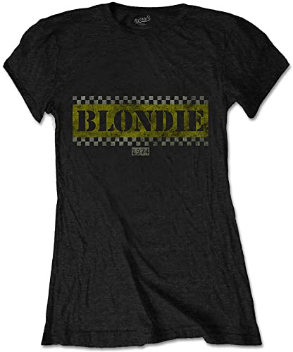 Blondie T Shirt Taxi Debbie Harry Band Logo Official Womens Skinny Fit Black L