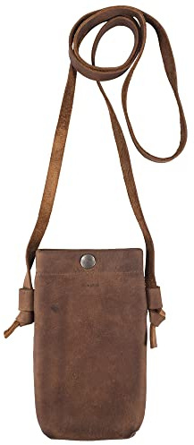 Hide & Drink, Handytasche handgefertigt aus Vollnarbenleder - Bourbon Brown
