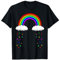 Regenbogen Konfetti bunt Wolke Kostüm Fasching Karneval T-Shirt