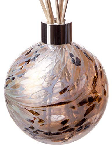 Amelia Art Glass Reed Diffuser Sphere-White, Nude & Gold, 11.5cm