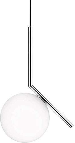 MZStech Modern Fashion Sphärische Hängelampe, Chrom Eisen & Glas Pendelleuchte Kronleuchter Hängelampe (25cm)