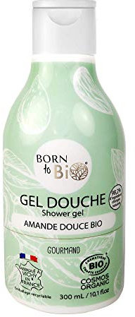 BORN TO BIO Gel Douche Amande Douce Bio 300 ml, Bio certifié Ecocert