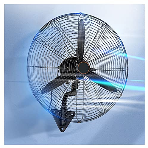 YSJX Ventiladores de pared negros,Ventilador de refrigeración oscilante/giratorio,Ventilador industrial de 3 velocidades,potente enfriamiento,para garaje,sala de estar,hotel (Size : 55cm)