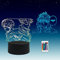 Sosowlight 2 in 1,3D Illusions Anime Lampe,16 Farben RGB Fernbedienung,LED Schreibtisch Nachtlicht