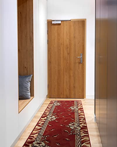 rugsx Läufer BCF Trio Purpur/Weinrot 150x350 cm