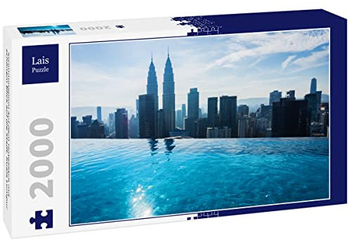 Lais Jigsaw Puzzle Swimming pool on the hotel roof with a beautiful view of the city. Kuala Lumpur 2000 pieces