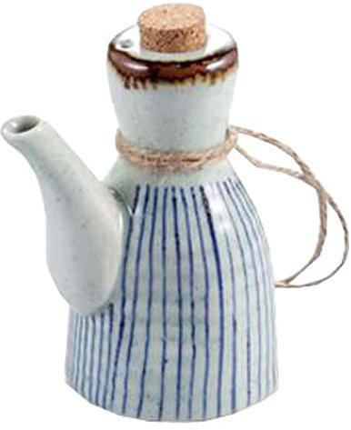 ZEALMAX Bouteille de vinaigre de style japonais, bouteille de vinaigre en céramique, distributeur de sauce soja pour sushis, bouteille de distribution d'huile décorative