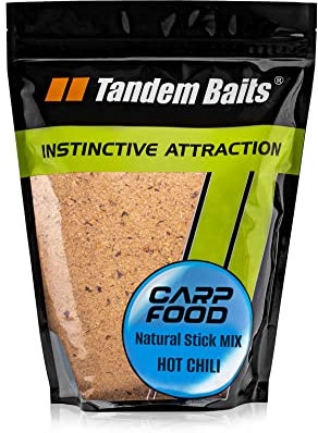 Tandem Baits Carp Food Carp XL Natural Stick Mix Hot Chili, Karpfen-Köder, Karpfen Angeln ohne Mühe, Köder zum Große-Fische-Angeln, Karpfenzubehör für Profis & Hobby-Angler, Angelfutter 1Kg