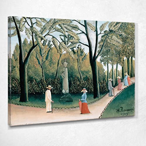 Das Denkmal A Chopin Im Garten Luxemburg Rousseau Henri Rahmen rh21, 75x60 cm