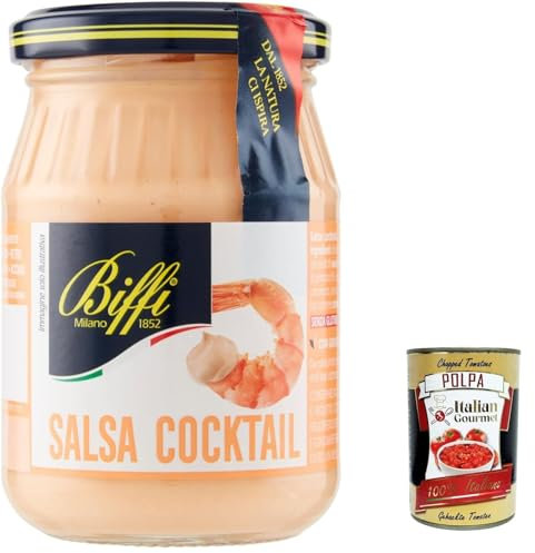 6x Biffi salsa cocktail, würzen soße Salad sauce glas 180g + Italian gourmet polpa 400g
