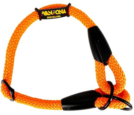 Collier Chien Etrangleur Anti-Traction Dressage, Petits Moyens Grands Chiens, Fabriqué en Espagne. Orange. XXL(≤80CM).