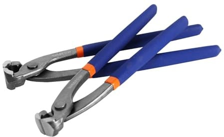 WADFOW Nail Puller,Pliers,End Cutting Pliers, Carpenter Pincer Tool,Ear Clamp Nail Puller Pliers for Pulling Nails or Cutting Wires,2 PCS Pliers Set, 9 and 10,WPS8302, Blue