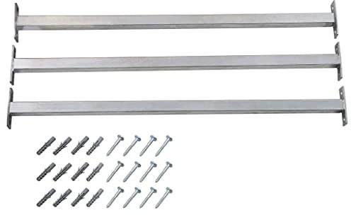 Bulliing Barre di Sicurezza per Finestra Regolabili 3 pz 710-1200 mm,Grate per Finestre Antiscasso,Estensibili Zincate in Acciaio Inferriate di Sicurezza