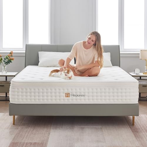 Hiepunos Matratze 100x200 cm 26cm Höhe 7-Zonen Federkernmatratze Orthopädische Taschenfederkernmatratze mit Comfort Memory-Schaum Schicht, Härtegrad H3, Rückenentlastende, 100 Nächte Probeschlafen