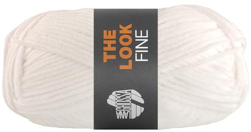 LANA GROSSA The Look Fine | Feines und samtig weiches Chenillegarn | Handstrickgarn aus 100% Polyester | 50g Wolle zum Stricken & Häkeln | 100m Garn FB101