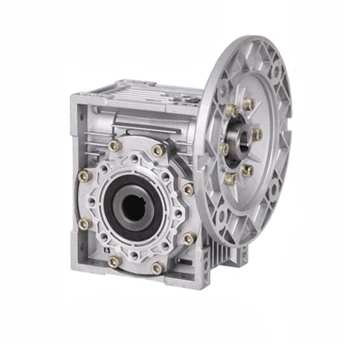 NMRV063 Schneckengetriebe-Reduzierstück, Eingang 14 mm, 19 mm, 24 mm, Ausgang 25 mm mit 8 mm Passfedernut, runder Flansch 71B14 71B5 80B14 80B5 90B14 90B5(Ratio 25 to 1 Flange 80B5)