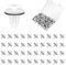 100 pcs Universal Auto Body Fasteners Clips Kit, Car Door Panel Fixings Clips with Sponge Pad, Car Interior Body Trim Clips, Auto Plastic Rivet Fastener Clips Car Boots, Interior Doors, Trim Panels