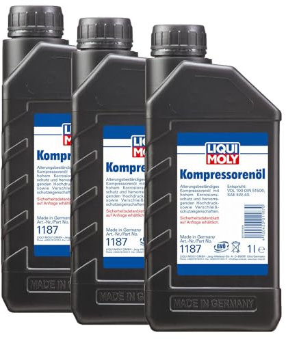 3x Liqui Moly Universal Air Compressor Oil All Season Low Friction Oil - 1L