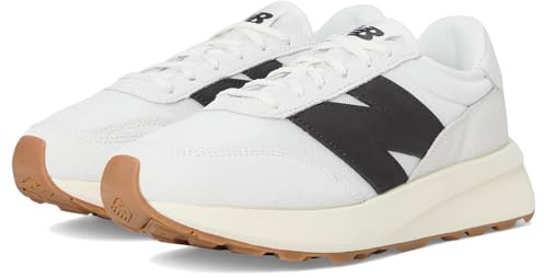 New Balance Unisex 370 Sneaker, Sea Salt/Black Cement, 44.5 EU