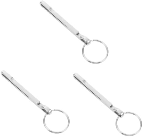 Supvox 3St Geldklammern Kette kleiner Karoclip Abzug Karabiner -Geldbörse schlüsselanhänger Gadget Büroklammern Geldaufbewahrungsklemme Befestigungsclip kleiner Klipp Metall Silver