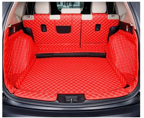 Alfombrillas Maletero Para VW Para Tiguan 2012-2018 Para Tiguan 2010 Para Tiguan L 2017-2018 Cubierta Almohadilla Trasera Carga Alfombrilla Para Maletero Coche Protector Tronco Bandeja(Red)