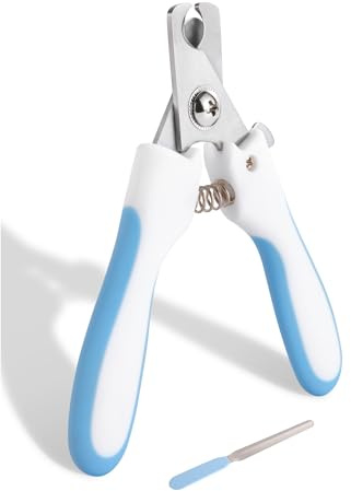 AIXINPET Dog & Cat Nail Clippers and Trimmers - with Free Nail File, Protective Guard to Avoid Over Cutting, Extra Sharp Blade - Suitable for Small to Large Dogs & Cats, Birds & Rabbits