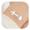 Esmoly Armband Damen Silber 925 Kreuz Armbands 18k Vergoldung Armband mit Buchstaben Geschenke für Frauen Mädchen (Silber P)