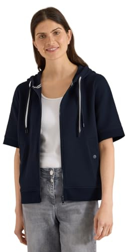 Cecil Damen 2515742 Kurzarm Sweatjacke mit Kapuze (1er Pack)