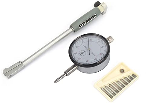 Akozon Calibre de Precisión con Dial para Diámetros Interiores de 18 a 35 mm: Instrumento de Medición de Alta Precisión con Puente Protector y Yunques Intercambiables para Lecturas Sencillas