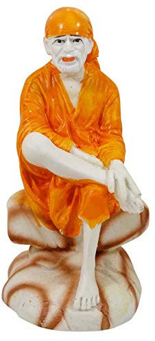 IBA Indianbeautifulart Harz Lord Sai Baba Statue Auto Armaturenbrett Dekor Indische Religiöse Figur