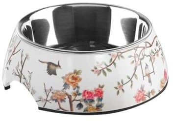 HUNTER Melamine Mogami Feeding Bowl, 700 ml, Medium, White/Multicolor, Pack of 1