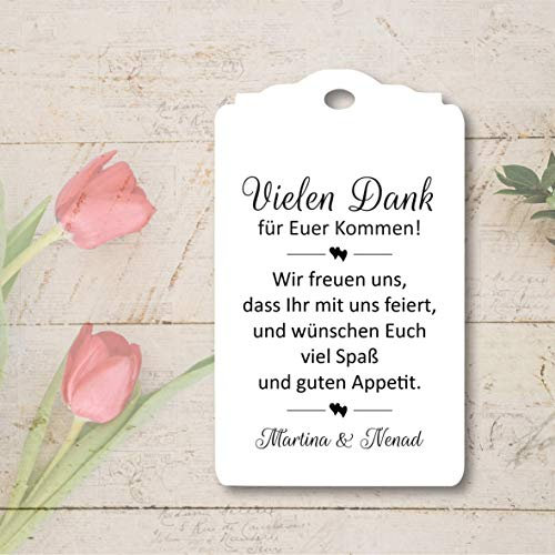 Willkommenskarten Geschenkanhänger Tags Papieranhänger Vielen Dank Hochzeit Taufe Kommunion Konfirmation Taufe Geburtstag