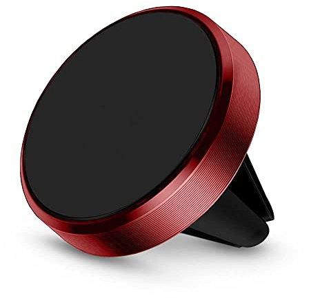 OcioDual Support Universel Aimant Grille d'Aération Magnetique Voiture Smartphone Aeration Telephone Apple Samsung Rouge