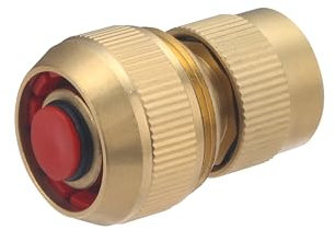 Raccord Laiton Aqua Stop pour Tuyau d'Arrosage Ø19 mm Raccordement Automatique AROZ