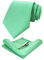 JEMYGINS Cravate Vert clair Homme en Soie et Pinces à cravate Carre de poche Set