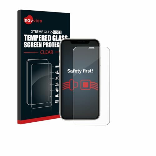 Savvies Panzer Schutz Glas für Apple iPhone 11 9H Hartglas, Anti-Fingerprint, Displayschutz