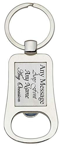 Personalised Engraved Rounded Edge Bottle Opener Keyring, The Gift for Anyone, Great for Any Occasion