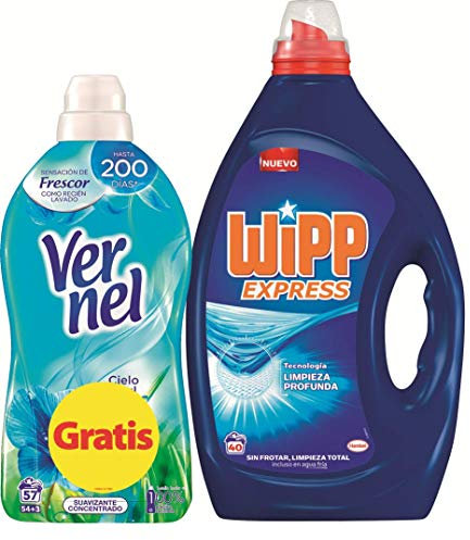 Wipp Express Gel Azul + Vernel Suavizante Concentrado
