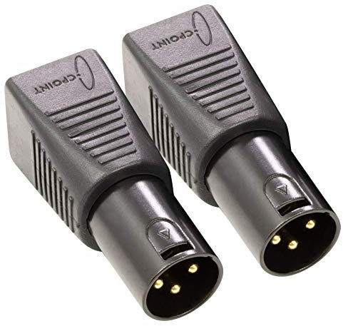 SIRS-E 2-Pack - CPoint XLR RJ45 Adapter CAT-5 Ethernet to DMX512 Cable Converter, Male 3-Pin, XLRJ45-3M