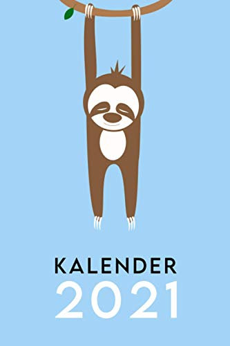 Kalender 2021 A5 Faultier: 1 Woche 2 Seiten – Terminplaner 2021
